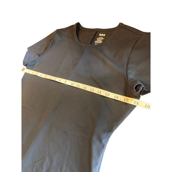 525 Short Sleeve Crew Neck Fitted T-Shirt Nylon Spandex Blend Black Size Large - Picture 6 of 8